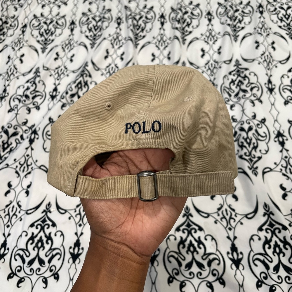 Tan Ralph Lauren polo hat. Adjustable band
